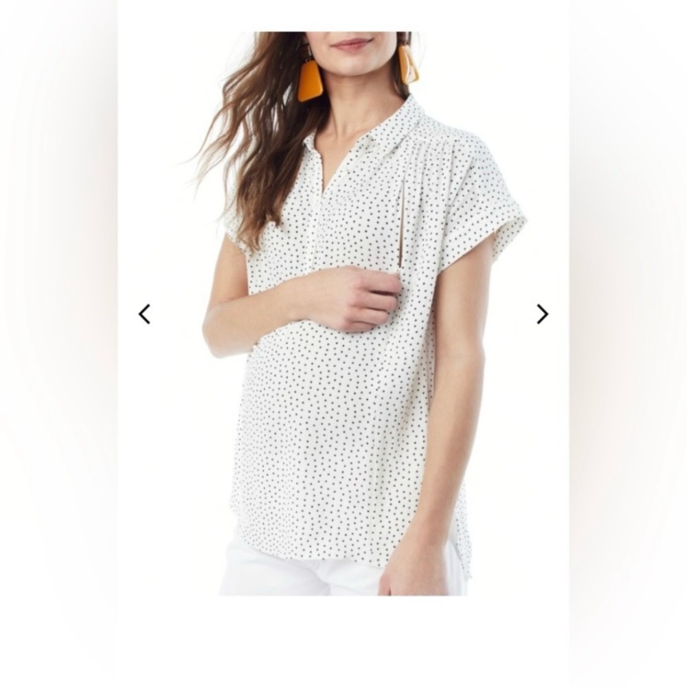 Loyal Hana Square Dot Maternity Nursing Top